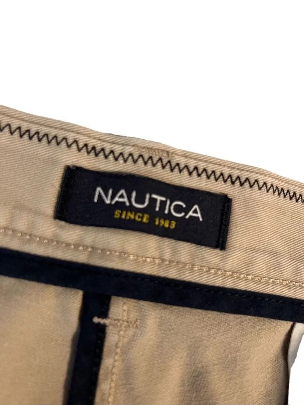 Nautica “The Deck Pant” 100% cotton tan khakis - 34x32